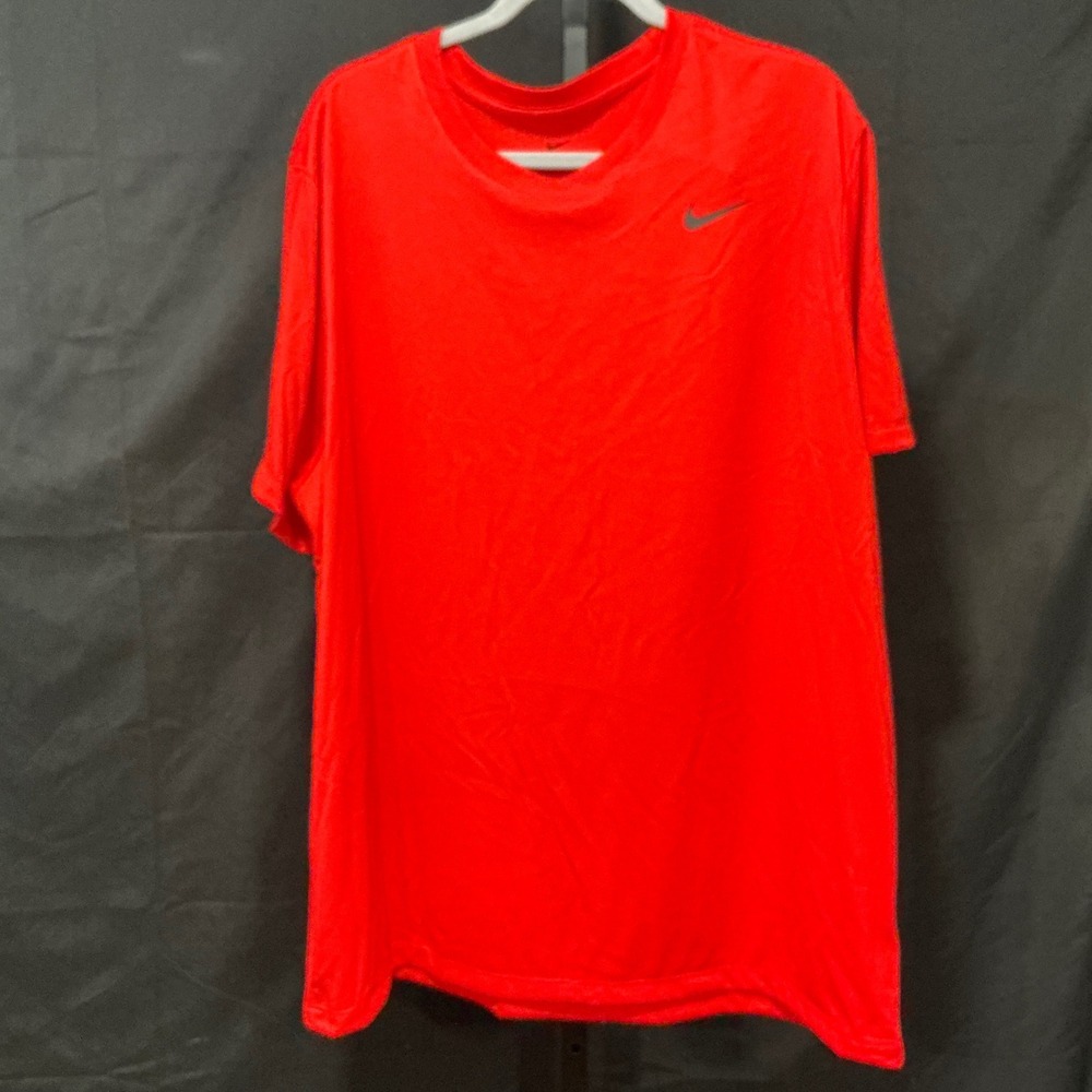 Nike T-Shirt Dri-FIT XXL Red Short Sleeve Training DX0989-657 Mens
